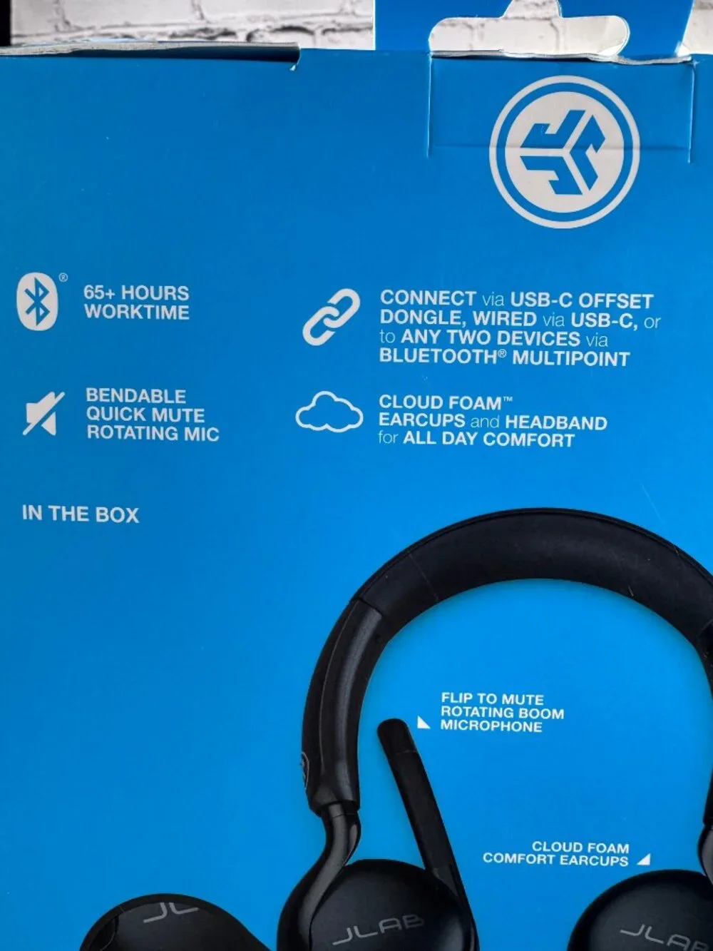 JLab Go Work Wireless On-Ear Headset with Noise-Cancelling Mic